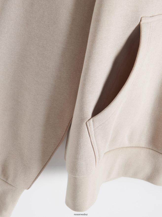 Reserved Men Plain Cotton Rich Sweatshirt P6H08T1590 Apparel Beige