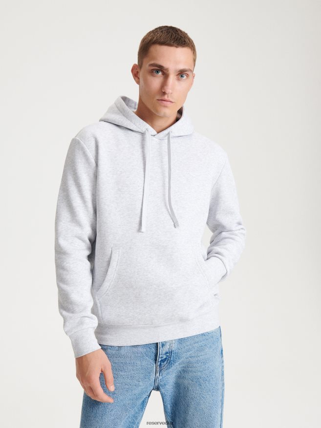 Reserved Men Plain Cotton Rich Sweatshirt P6H08T1594 Apparel Light Grey