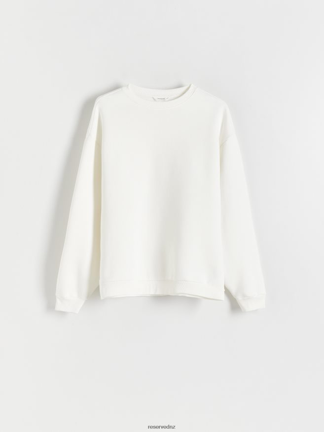 Reserved Men Plain Cotton Rich Sweatshirt P6H08T1601 Apparel Cream