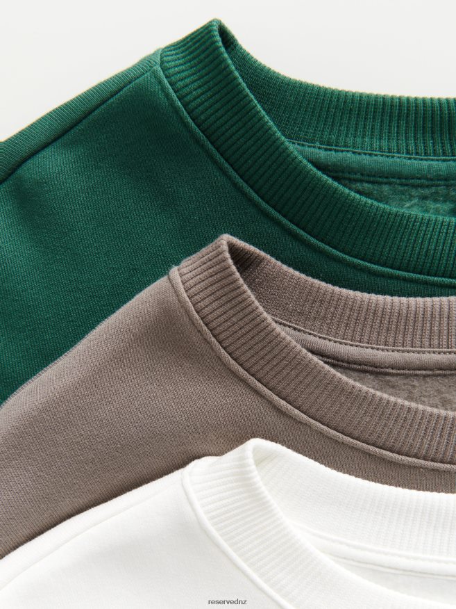 Reserved Men Plain Cotton Rich Sweatshirt P6H08T1601 Apparel Cream