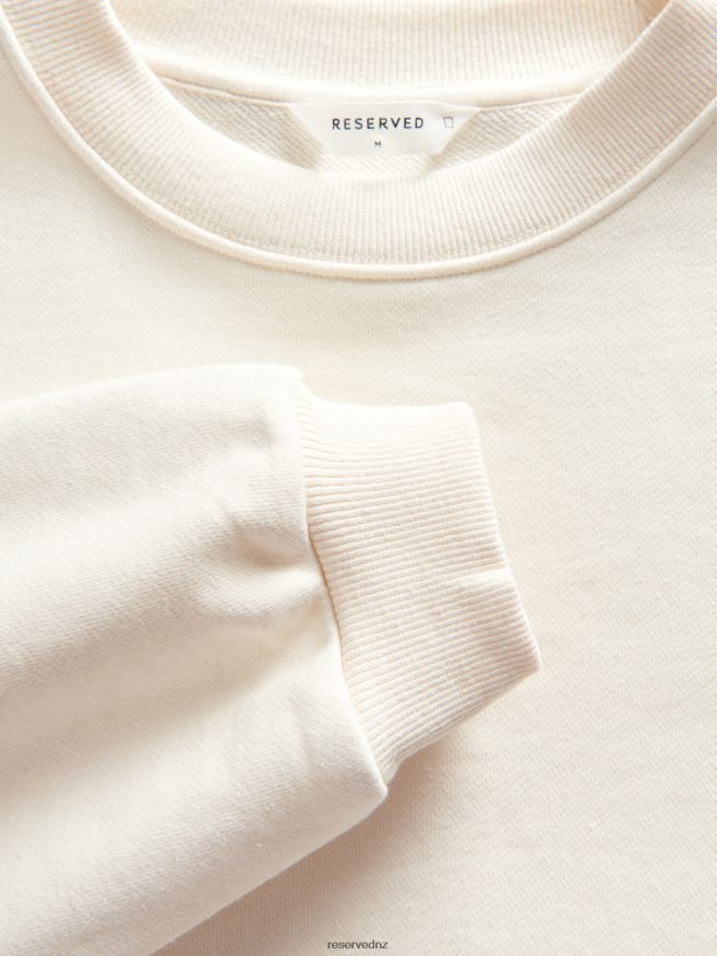 Reserved Men Plain Oversized Sweatshirt P6H08T1600 Apparel Cream