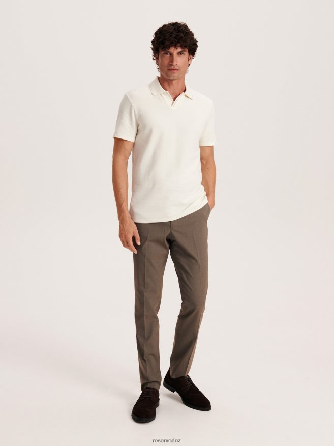 Reserved Men Polo P6H08T1324 Apparel Cream