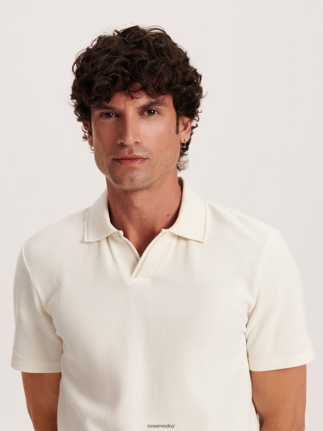Reserved Men Polo P6H08T1324 Apparel Cream