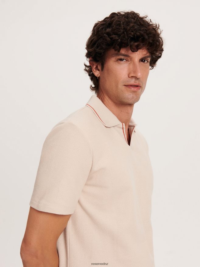 Reserved Men Polo P6H08T1325 Apparel Beige