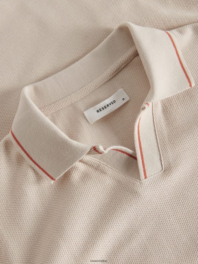 Reserved Men Polo P6H08T1325 Apparel Beige