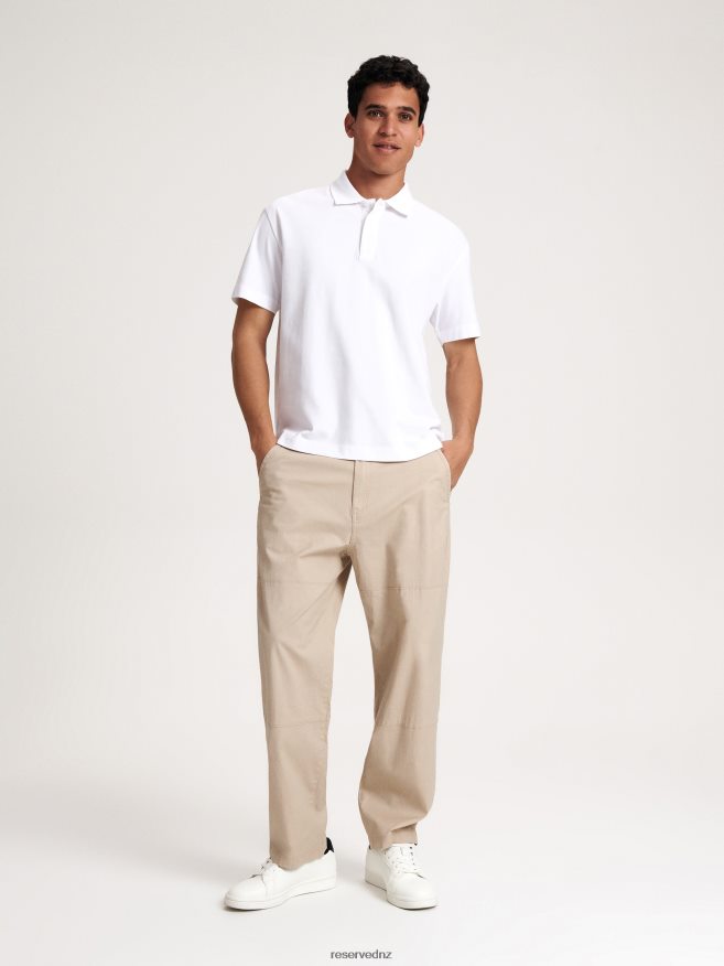 Reserved Men Polo Shirt P6H08T1338 Apparel Cream