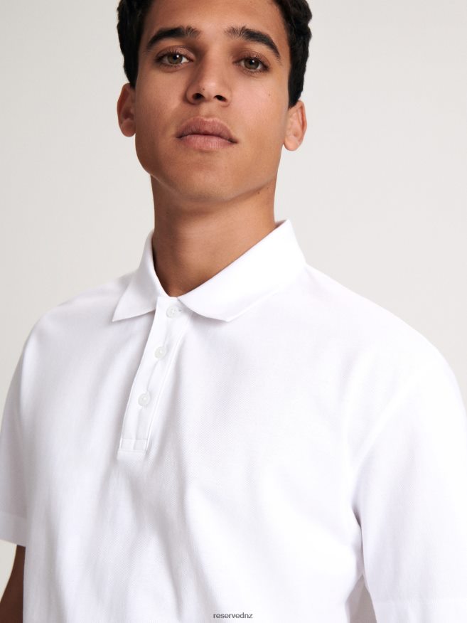 Reserved Men Polo Shirt P6H08T1338 Apparel Cream