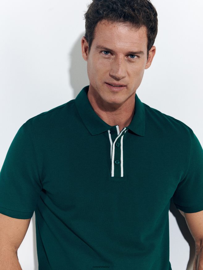 Reserved Men Regular Fit Polo Shirt P6H08T1082 Apparel Green