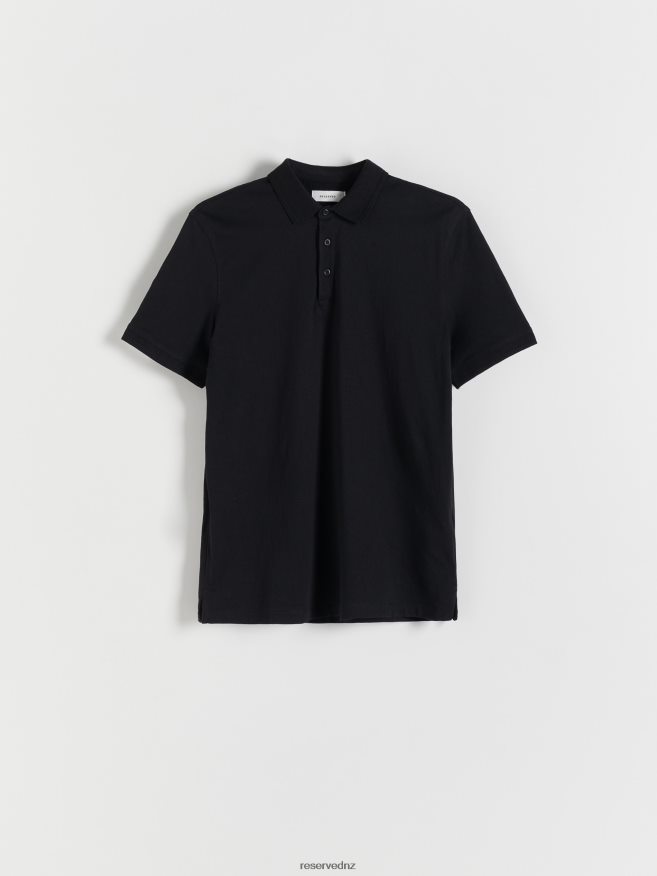 Reserved Men Regular Fit Polo Shirt P6H08T1089 Apparel Black