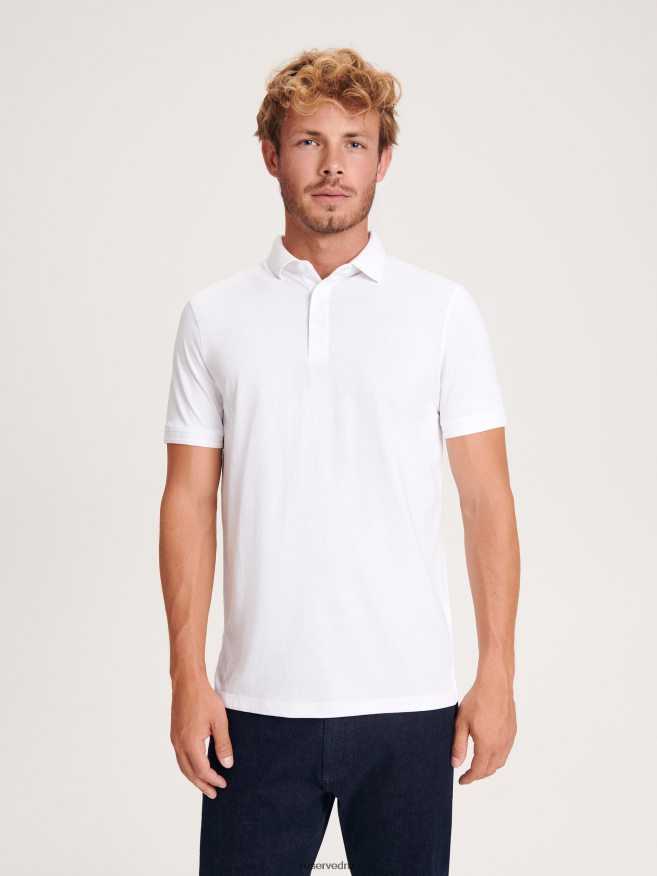 Reserved Men Regular Fit Polo Shirt P6H08T1090 Apparel White