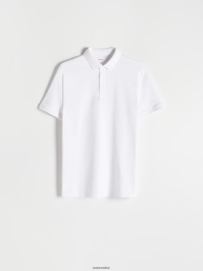 Reserved Men Regular Fit Polo Shirt P6H08T1090 Apparel White
