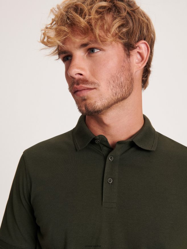 Reserved Men Regular Fit Polo Shirt P6H08T1103 Apparel Dark Green