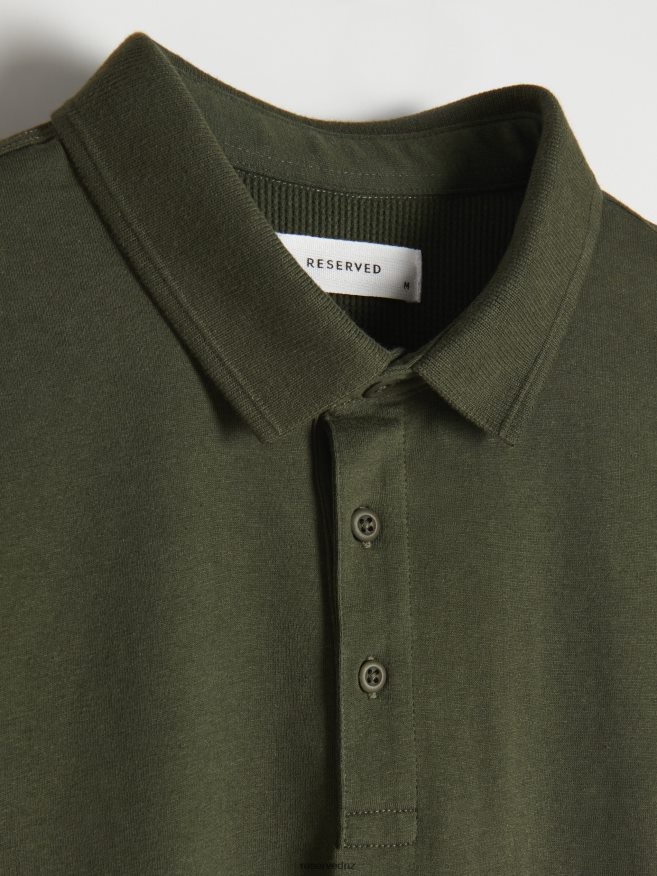 Reserved Men Regular Fit Polo Shirt P6H08T1103 Apparel Dark Green