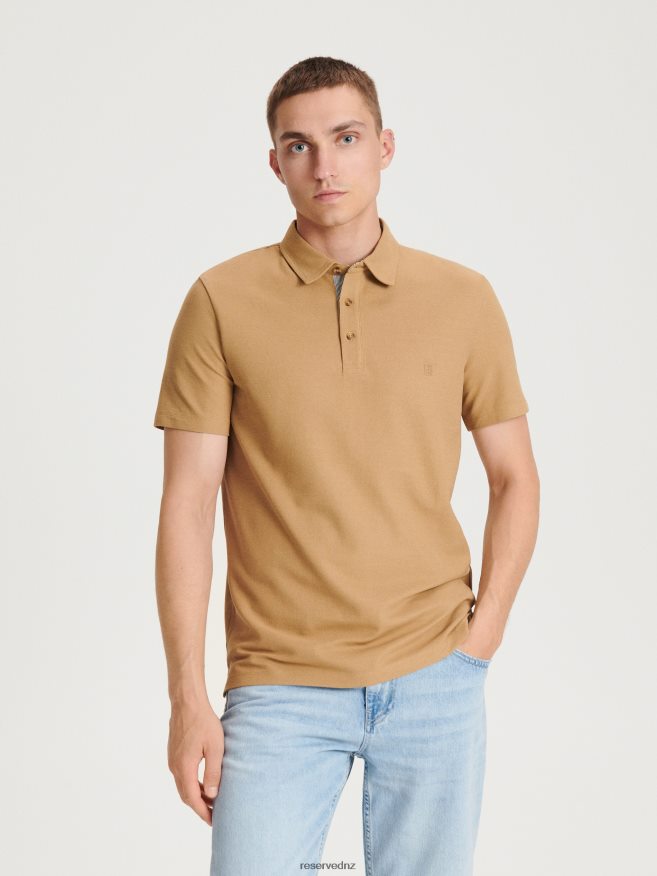 Reserved Men Regular Fit Polo Shirt P6H08T1125 Apparel Beige