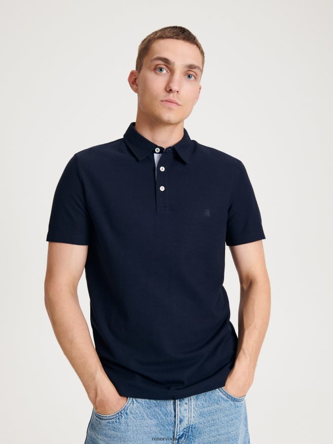 Reserved Men Regular Fit Polo Shirt P6H08T1127 Apparel Navy