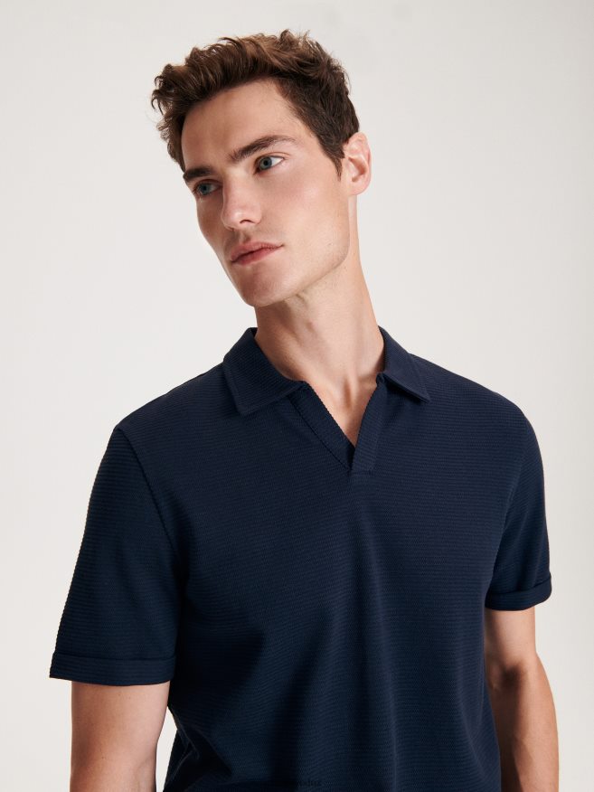Reserved Men Regular Fit Polo Shirt P6H08T1128 Apparel Navy
