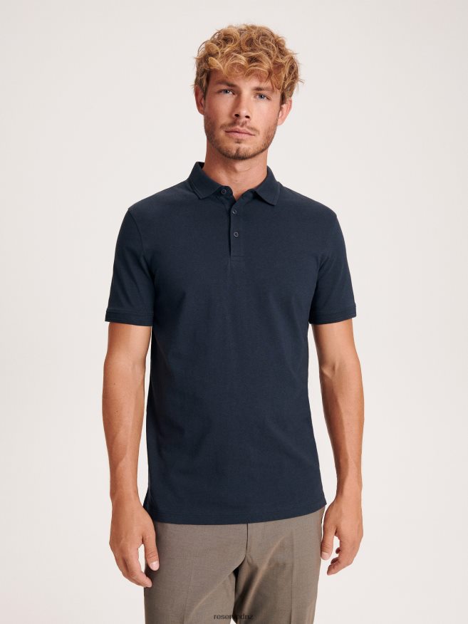 Reserved Men Regular Fit Polo Shirt P6H08T1135 Apparel Navy