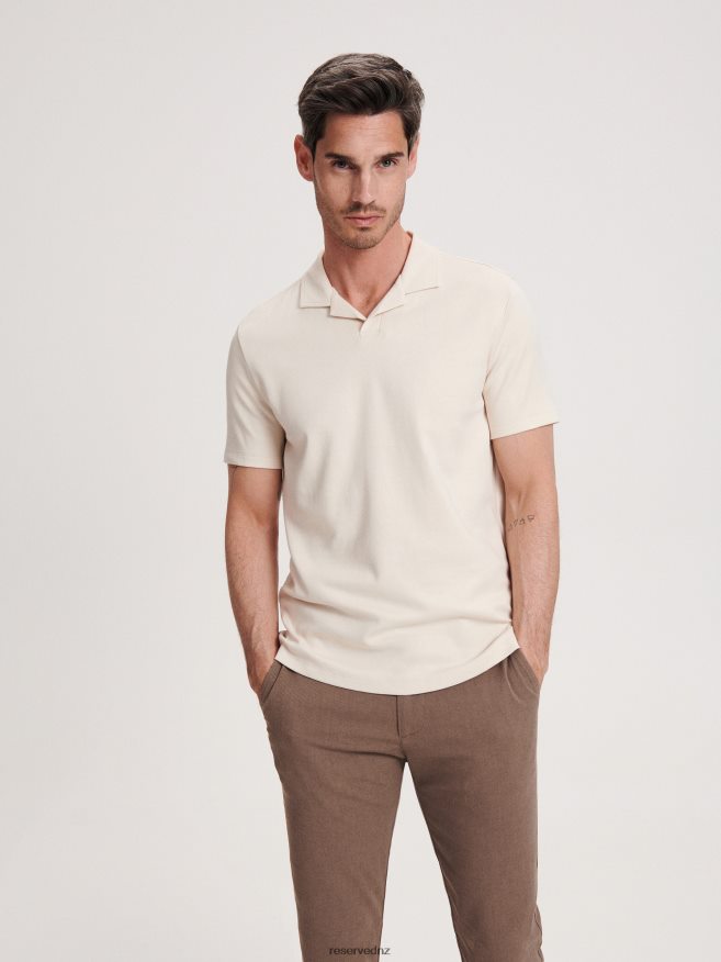 Reserved Men Regular Fit Polo Shirt P6H08T1329 Apparel Beige