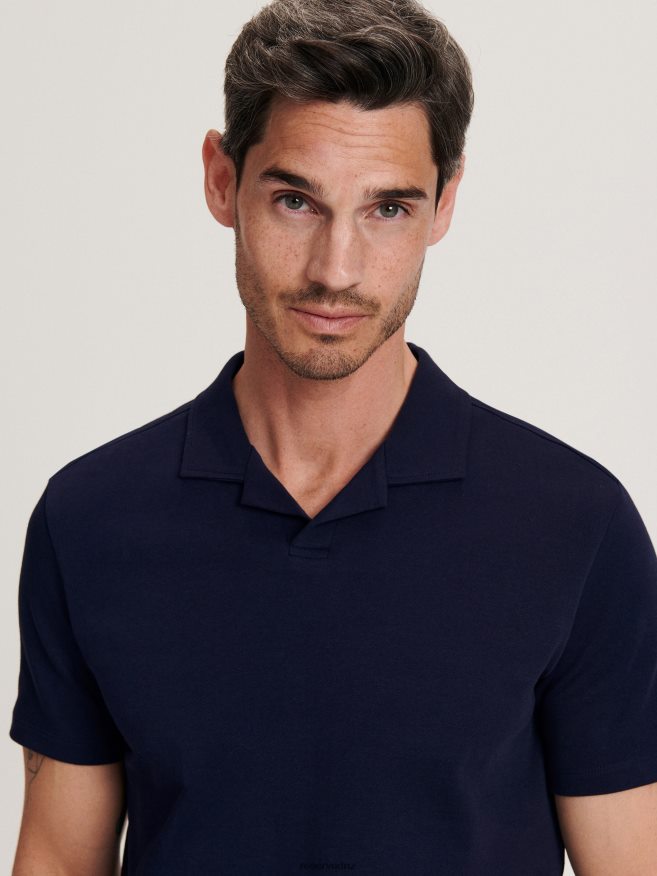 Reserved Men Regular Fit Polo Shirt P6H08T1330 Apparel Navy