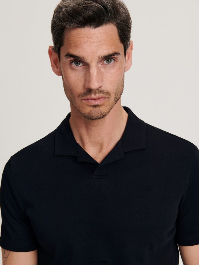 Reserved Men Regular Fit Polo Shirt P6H08T1332 Apparel Black