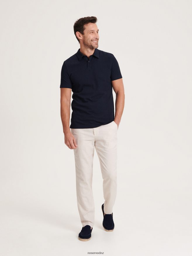 Reserved Men Regular Fit Polo Shirt P6H08T1334 Apparel Navy