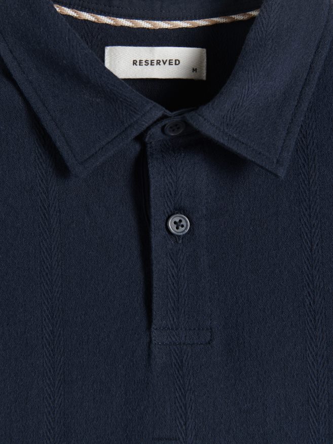 Reserved Men Regular Fit Polo Shirt P6H08T1334 Apparel Navy