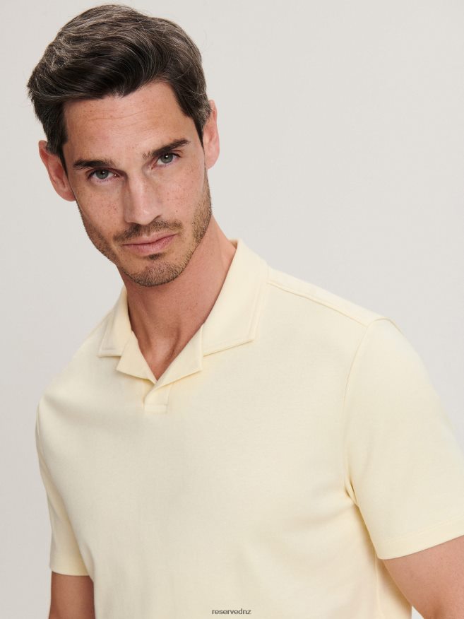 Reserved Men Regular Fit Polo Shirt P6H08T1337 Apparel Light Yellow