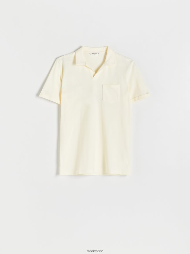 Reserved Men Regular Fit Polo Shirt P6H08T1339 Apparel Cream
