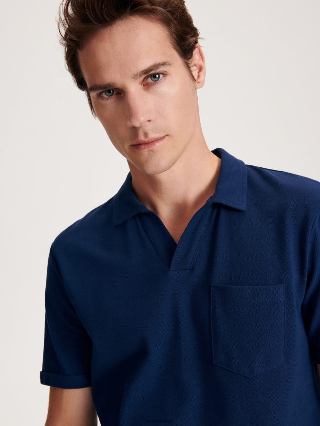 Reserved Men Regular Fit Polo Shirt P6H08T1342 Apparel Navy