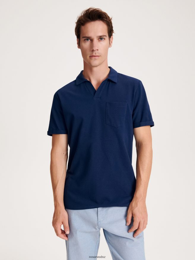 Reserved Men Regular Fit Polo Shirt P6H08T1342 Apparel Navy