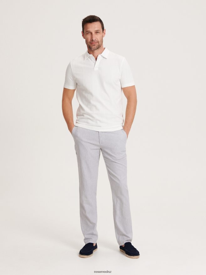 Reserved Men Regular Fit Polo Shirt P6H08T1343 Apparel White