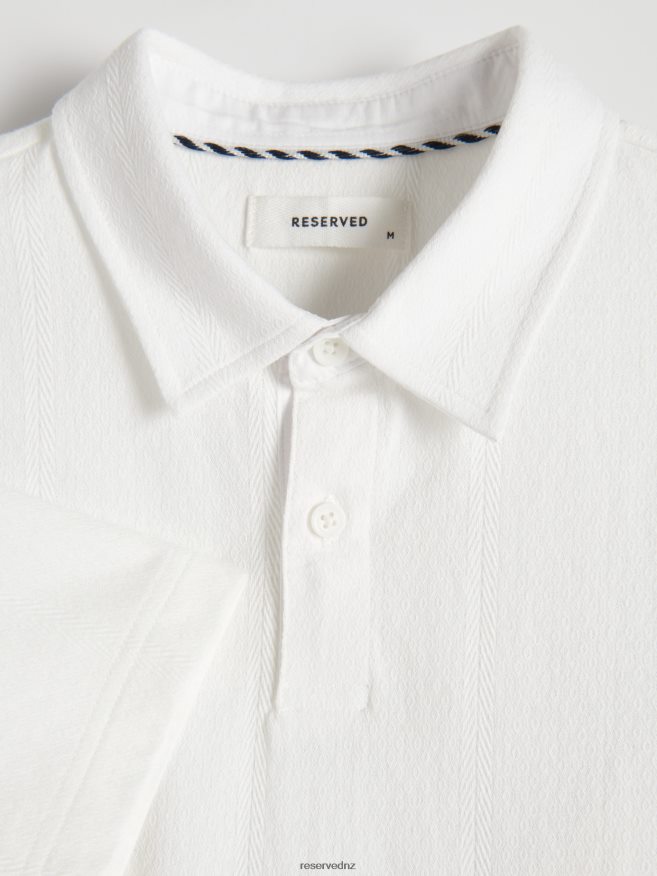 Reserved Men Regular Fit Polo Shirt P6H08T1343 Apparel White