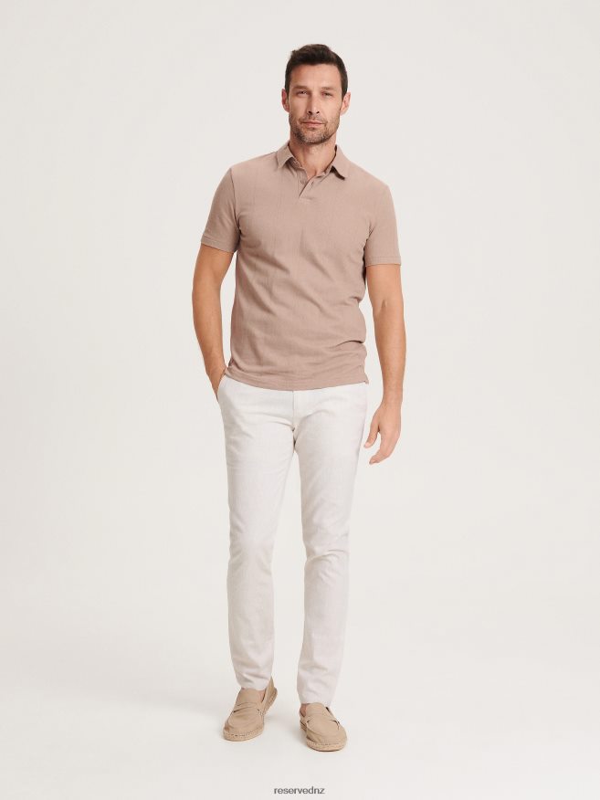 Reserved Men Regular Fit Polo Shirt P6H08T1345 Apparel Beige