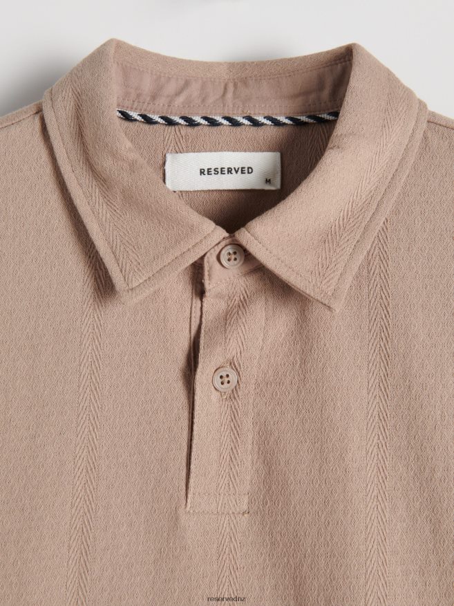 Reserved Men Regular Fit Polo Shirt P6H08T1345 Apparel Beige