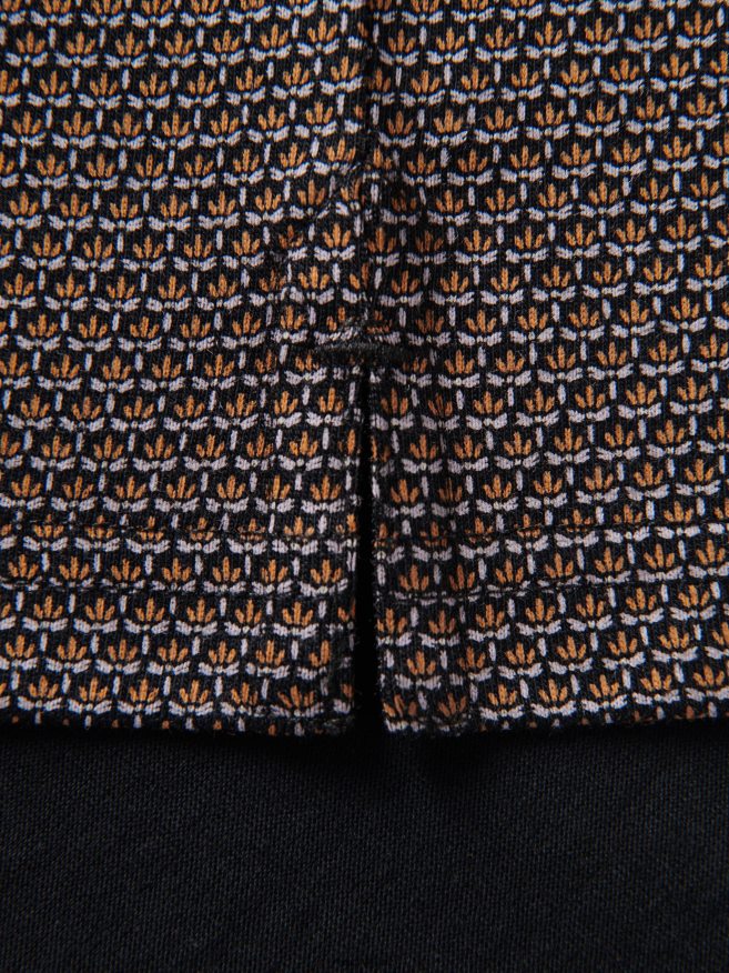 Reserved Men Regular Fit Polo Shirt With Micro Print P6H08T1109 Apparel Brown