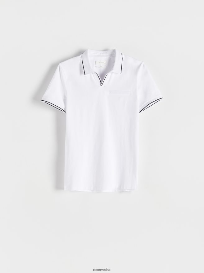 Reserved Men Slim Fit Polo Shirt P6H08T1088 Apparel White