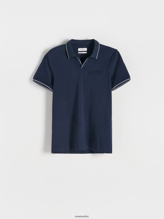 Reserved Men Slim Fit Polo Shirt P6H08T1098 Apparel Navy