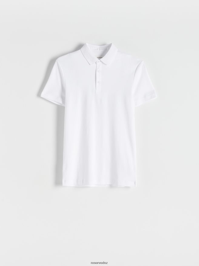 Reserved Men Slim Fit Polo Shirt P6H08T1105 Apparel White