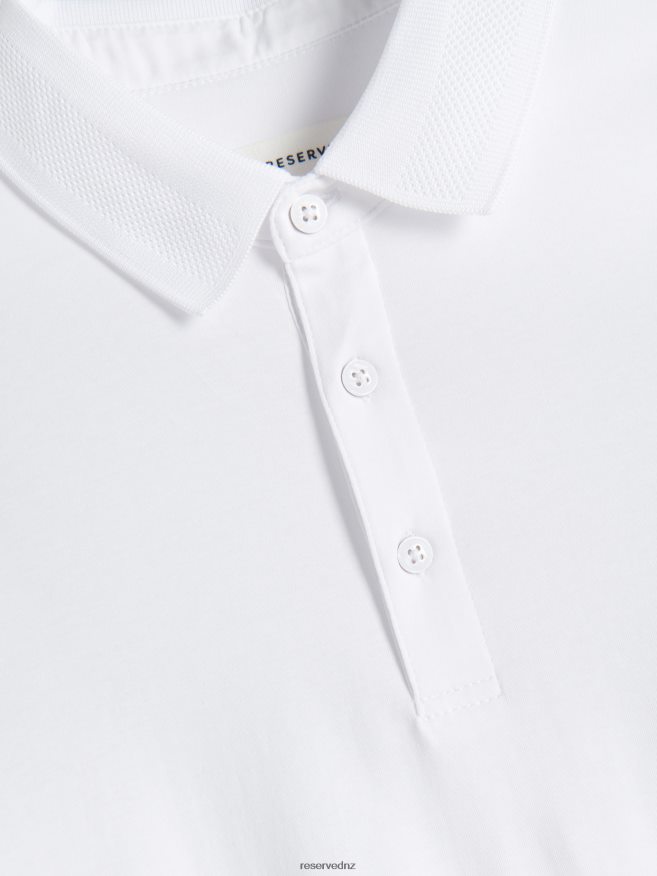 Reserved Men Slim Fit Polo Shirt P6H08T1105 Apparel White