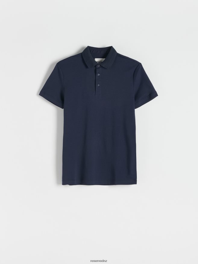 Reserved Men Slim Fit Polo Shirt P6H08T1122 Apparel Navy
