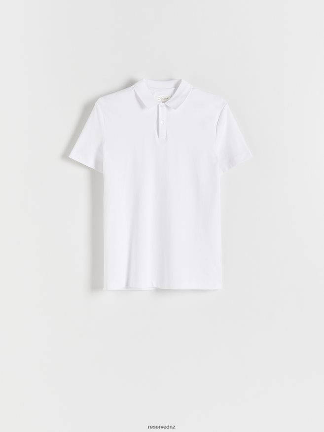 Reserved Men Slim Fit Polo Shirt P6H08T1340 Apparel White