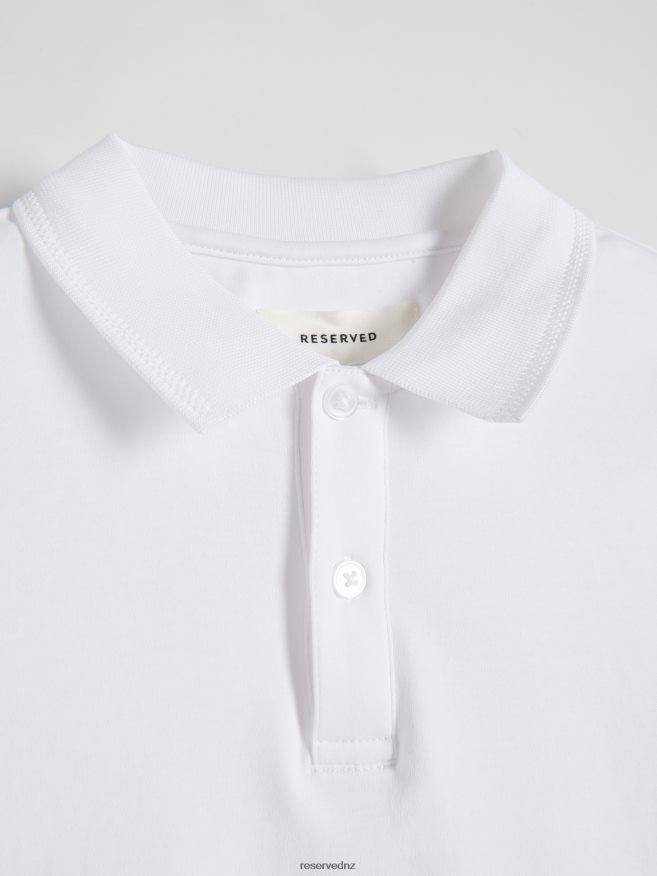 Reserved Men Slim Fit Polo Shirt P6H08T1340 Apparel White