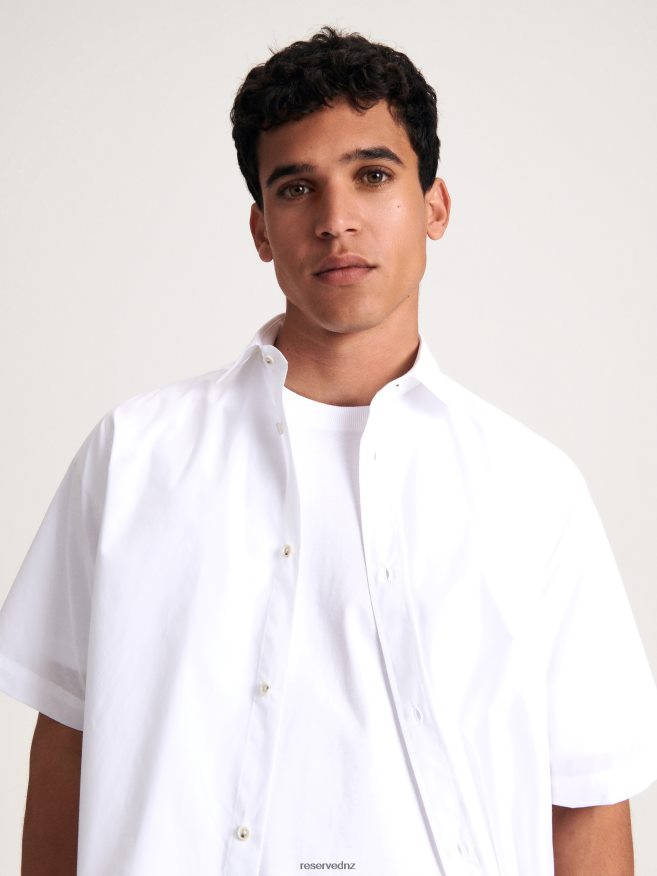 Reserved Men Boxy Fit Shirt P6H08T1384 Apparel White