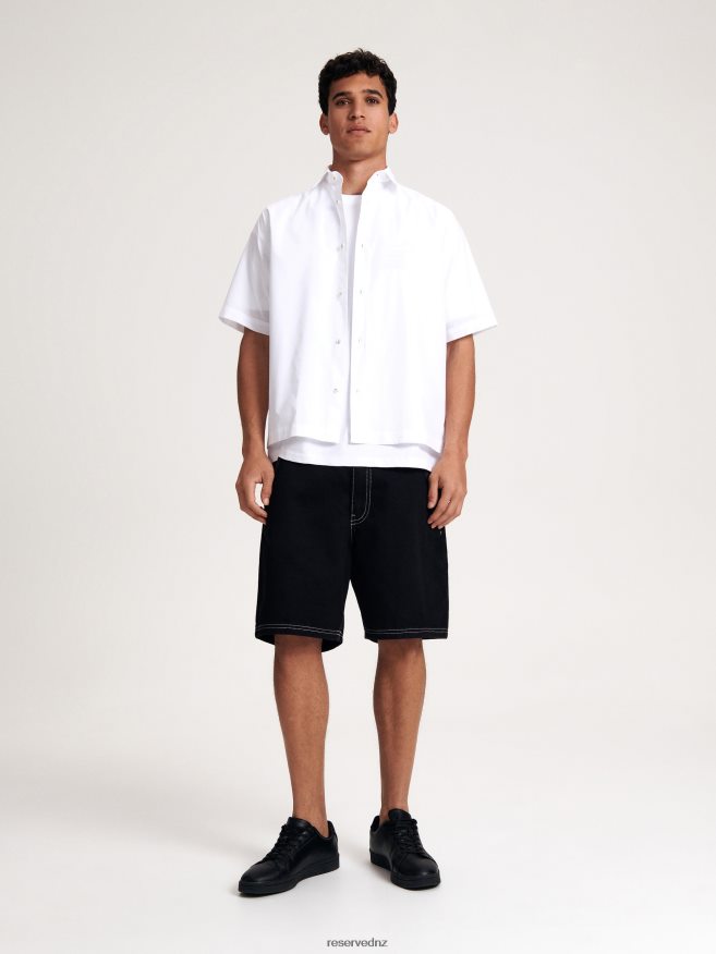 Reserved Men Boxy Fit Shirt P6H08T1384 Apparel White