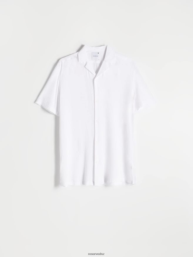 Reserved Men Comfort Fit Viscose Shirt P6H08T1400 Apparel White