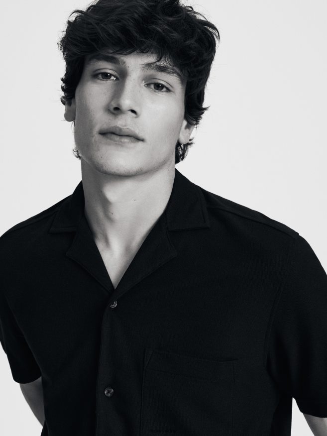 Reserved Men Oversized Shirt P6H08T1373 Apparel Black