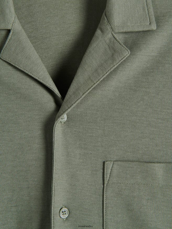 Reserved Men Oversized Shirt P6H08T1385 Apparel Light Olive