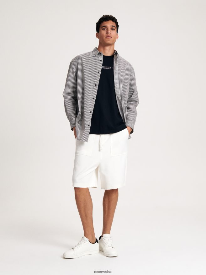 Reserved Men Oversized Shirt P6H08T1408 Apparel Dark Grey