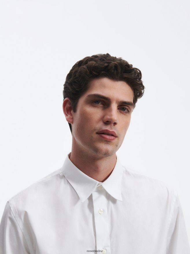 Reserved Men Regular Fit Cotton Shirt P6H08T1397 Apparel White