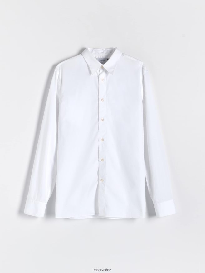 Reserved Men Regular Fit Cotton Shirt P6H08T1397 Apparel White
